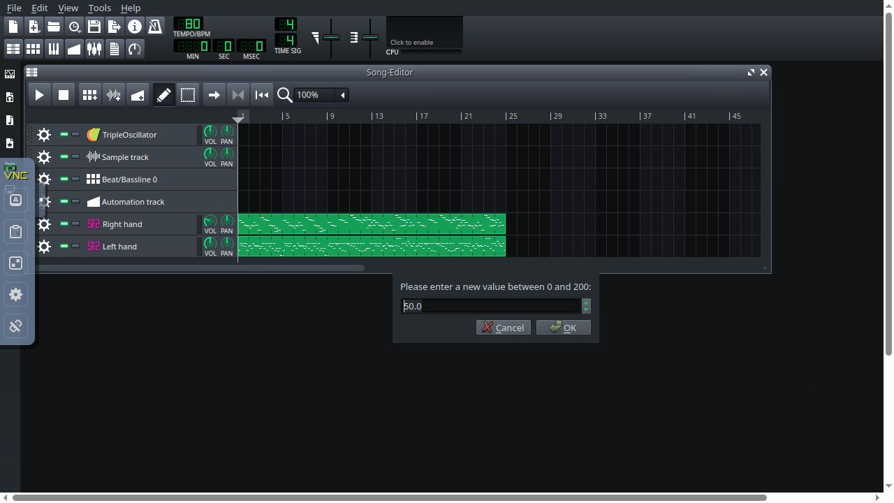 Actual saved revision in LMMS showing the right-hand level setting.